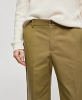 Mango Men's Straight-Fit Cotton Pants