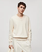 Mango Men's V-Neck Knit Sweater