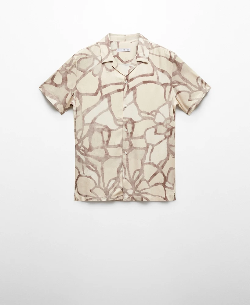 Mango Men's Printed Short-Sleeved Shirt