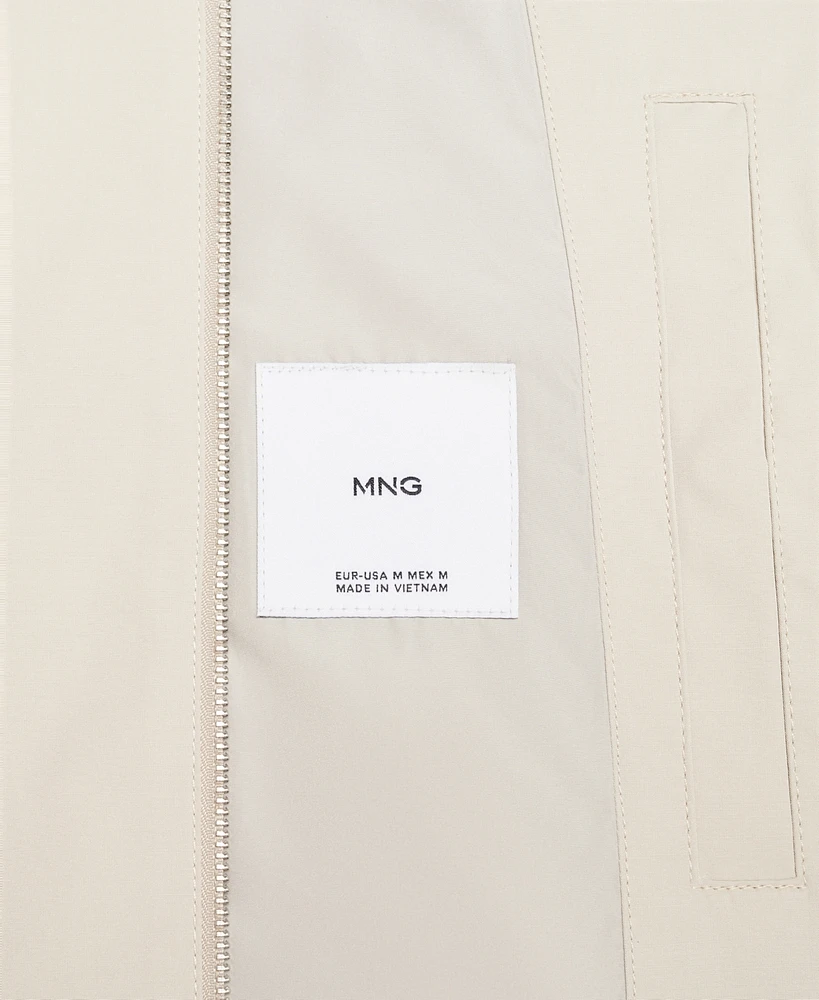 Mango Men's Hooded Zip-Up Jacket