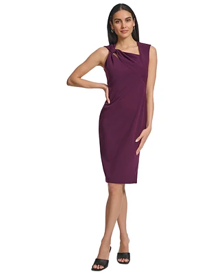 Calvin Klein Women's Sleeveless Asymmetric Sheath Dress