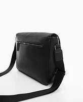 Mango Men's Leather-Effect Shoulder Bag