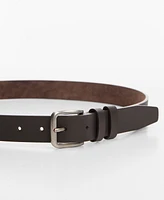 Mango Men's Buckle Leather Belt