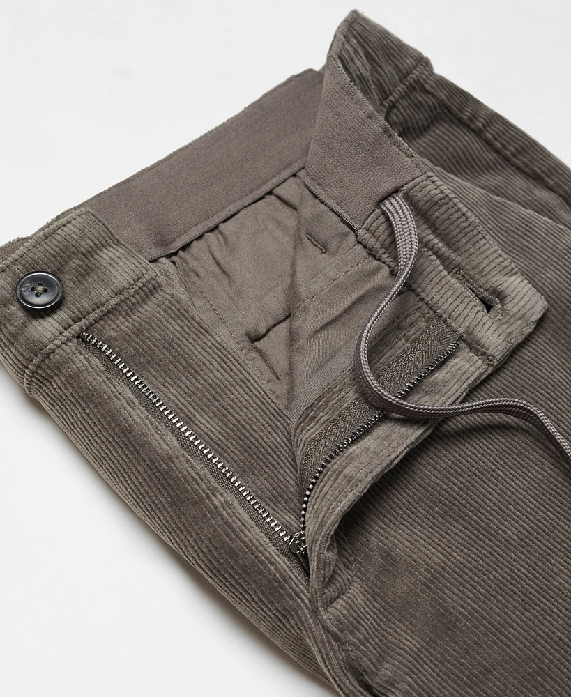 Mango Men's Micro-Corduroy Slim-Fit Pants