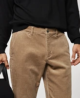 Mango Men's Corduroy Slim-Fit Drawstring Pants