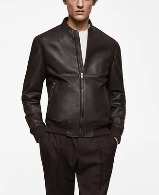 Mango Men's 100% Nappa Leather Jacket