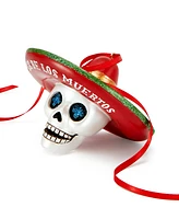 Holiday Lane Day of The Dead Skull with Hat Ornament, Created for Macy's