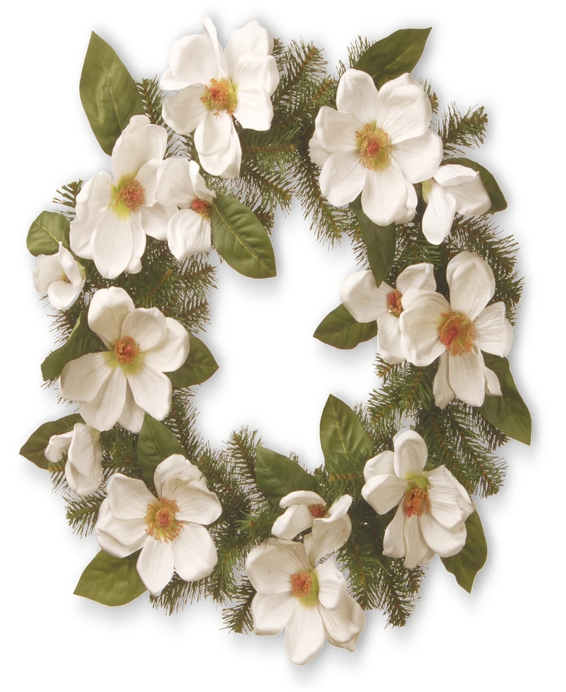 National Tree Company 24 North Valley Spruce Magnolia Wreath