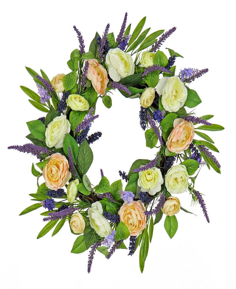 National Tree Company 24 Ranunculus and Astilbes Wreath