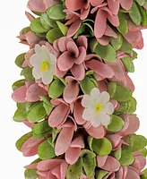 National Tree Company 18 Spring Pink Floral Wreath