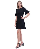 Jessica Howard Petite Elbow-Sleeve Fit & Flare Dress