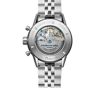 Raymond Weil Men's Swiss Automatic Chronograph Freelancer Stainless Steel Bracelet Watch 44mm