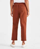 Style & Co Women's Floral-Embroidered Pull-On Pants, Created for Macy's