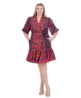 Jessica Howard Plus Floral-Print Fit & Flare Dress