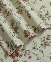 Dollhouse Floral Heavyweight Cotton Flannel Printed Extra Deep Pocket King Sheet Set