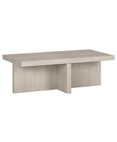 Hudson & Canal Elna 44" Wide Rectangular Coffee Table in Alder White