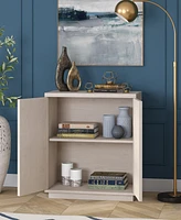 Hudson & Canal Alston 28" Wide Rectangular Accent Cabinet in Alder White