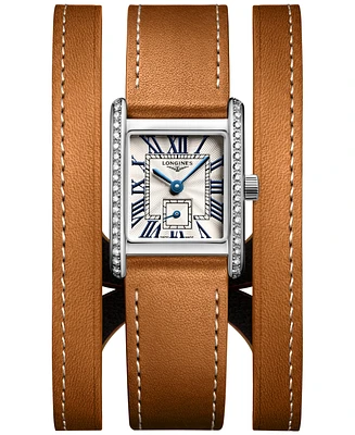 Longines Women's Swiss Mini Dolcevita Diamond (3/8 ct. t.w.) Brown Three