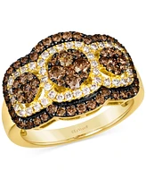 Le Vian Nude Diamond & Chocolate Diamond Halo Cluster Ring (1