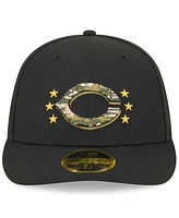 New Era Men's Black Cincinnati Reds 2024 Armed Forces Day Low Profile 59FIFTY Fitted Hat