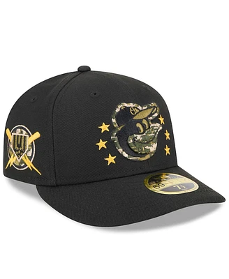 New Era Men's Black Baltimore Orioles 2024 Armed Forces Day Low Profile 59FIFTY Fitted Hat
