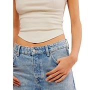 Free People Women's Deep Trance High Rise Barrel Jeans