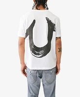 True Religion Men's Short Sleeve Relaxed Painted Horseshoe Tee