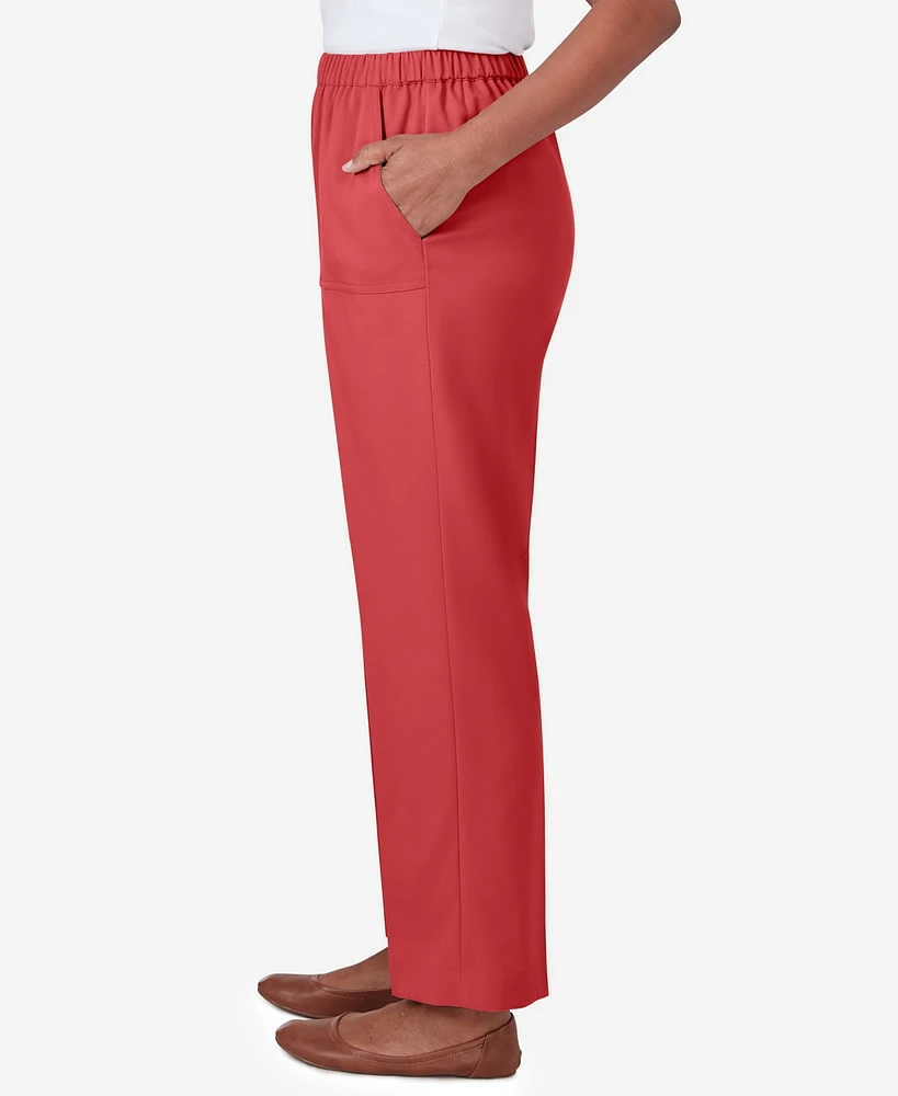 Alfred Dunner Petite Sedona Sky Pull On Balanced Straight Leg Pant, & Short