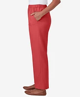 Alfred Dunner Petite Sedona Sky Pull On Balanced Straight Leg Pant, & Short