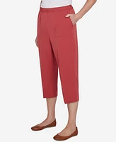 Alfred Dunner Petite Sedona Sky Pull On Capri Pant