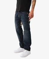 True Religion Men's Ricky No Flap Big T Painted Horseshoe Straight Jean