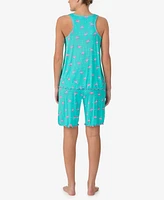 Ellen Tracy Women's Sleeveless Bermuda Short Pj Set