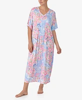 Ellen Tracy Women's Soft Shirring Below Neckline Caftan