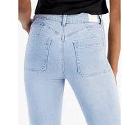 Dollhouse Juniors' High-Rise Patch-Pocket Flare-Hem Jeans