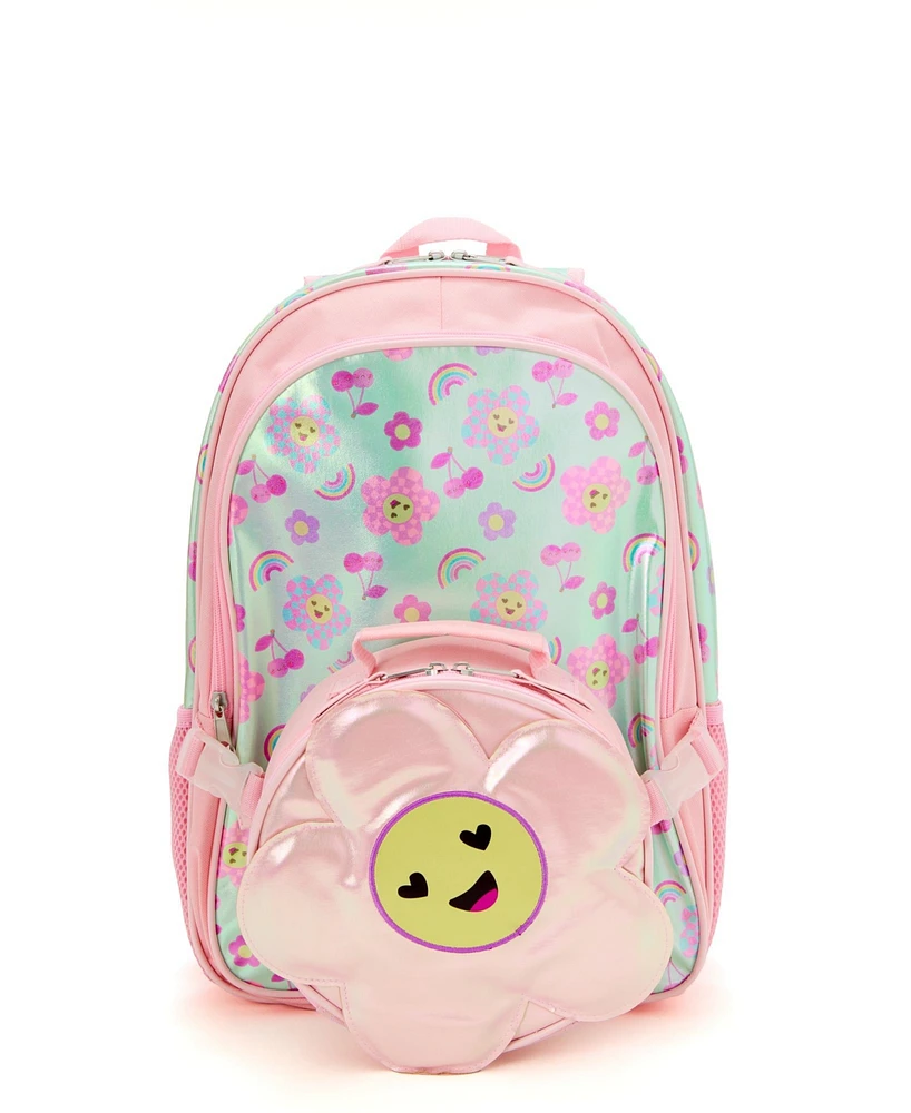 InMocean Girl's Daisy Shaped Lunchbox Backpack Set