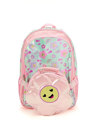 InMocean Girl's Daisy Shaped Lunchbox Backpack Set