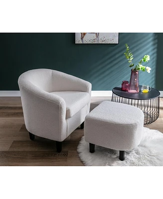 Benton 27" Fabric Barrel Chair and Ottoman, Created for Macy's