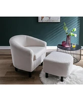 Benton 27" Fabric Barrel Chair and Ottoman, Created for Macy's