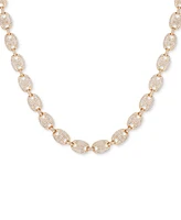 Guess Gold-Tone Pave Link Statement Necklace, 16" + 2" extender