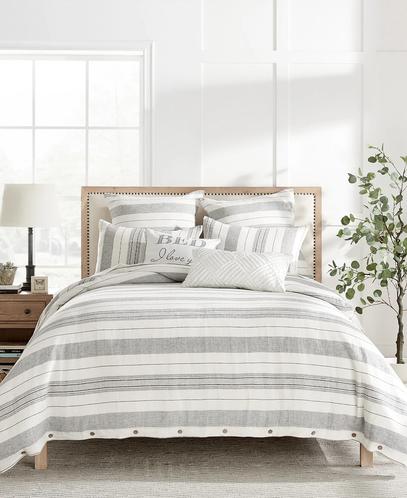 Levtex Monroe Stripe Reversible 3-Pc. Duvet Cover Set