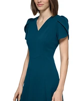 Calvin Klein Women's Jewel-Neck Tulip-Sleeve Dress