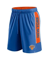 Fanatics Men's Branded Blue New York Knicks Game Winner Defender Shorts