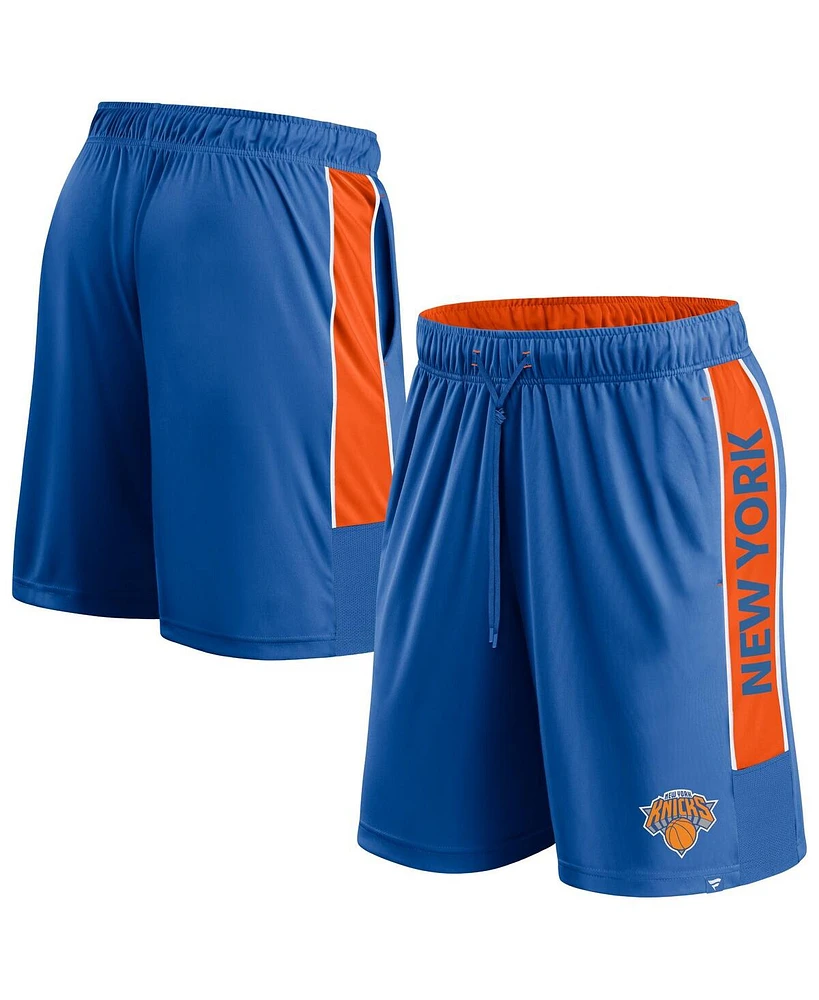 Fanatics Men's Branded Blue New York Knicks Game Winner Defender Shorts