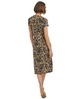 Tommy Hilfiger Women's Printed V-Neck Midi Dress