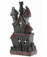 National Tree Company 7" Pre-Lit Haunted House Decoration, Led Lights, Halloween Collection