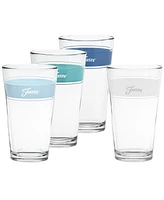 Fiesta Coastal Blues Frame 16-Ounce Tapered Cooler Glass Set of 4