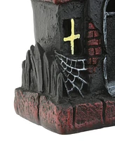 National Tree Company 7" Pre-Lit Haunted House Decoration, Led Lights, Halloween Collection