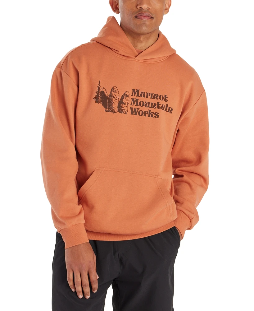 Marmot Men's Mountain Works Printed Fleece Hoodie