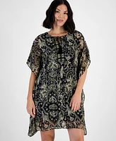 Jm Collection Petite Embellished Placket Caftan Dress, Created for Macy's