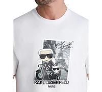 Karl Lagerfeld Paris Men's Cotton & Choupette Graphic T-Shirt